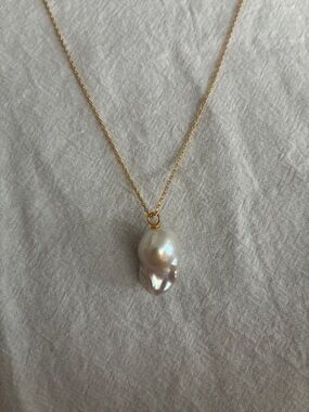 Baroque Pearl Pendant Necklace | Elegant Gift for Her, Everyday Jewelry